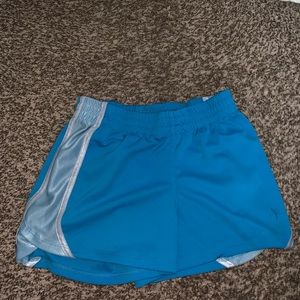 Blue running shorts
